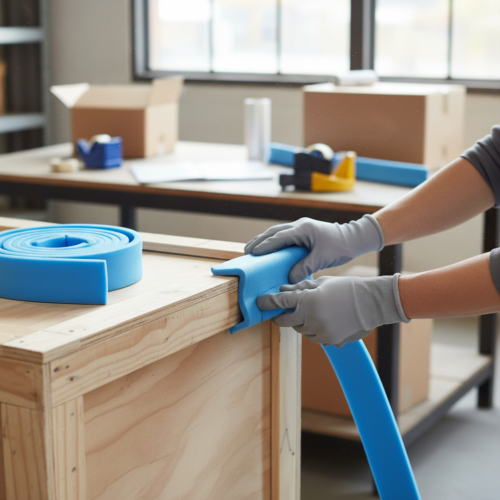 Installation Nomapack U bleu sur caisse bois