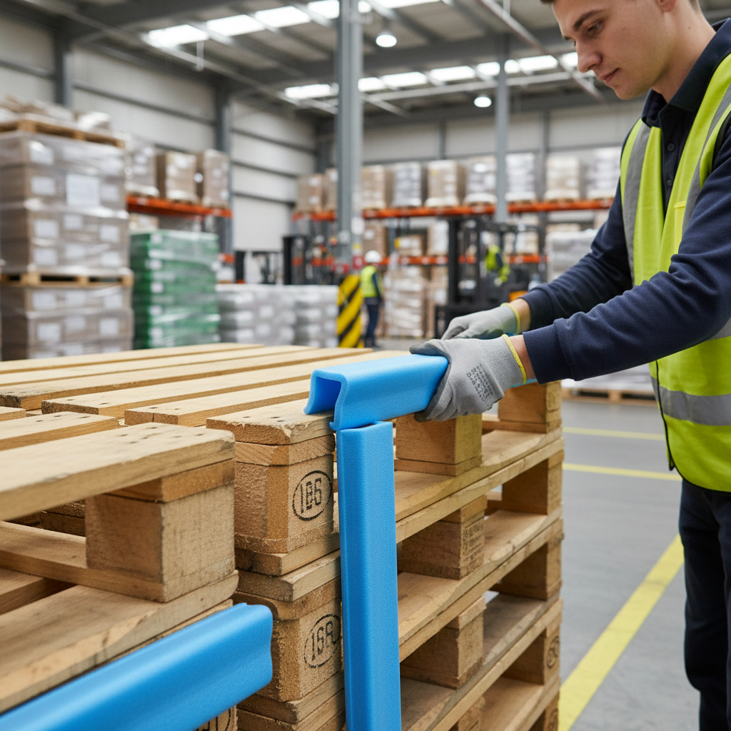 Nomapack U bleu sur bords de palettes