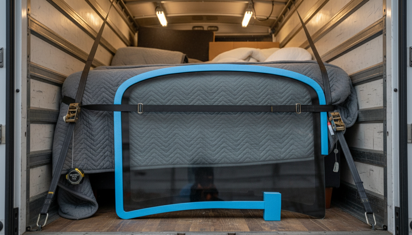 Profil bleu protection plateau verre livraison